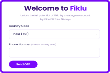 Create Fiklu Account